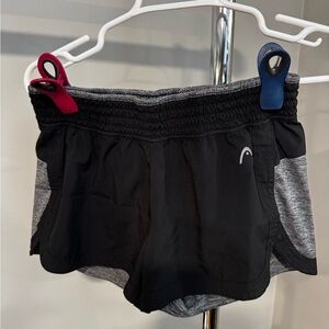 Head Black & Gray Running Shorts w/Built-in Undies